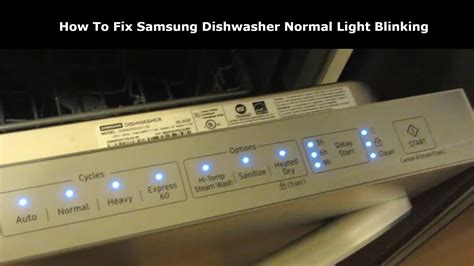 dishwasher blinking